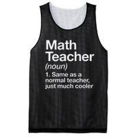 Math Teacher Definition Funny Back To School First Day Mesh Reversible Basketball Jersey Tank