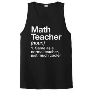 Math Teacher Definition Funny Back To School First Day PosiCharge Competitor Tank