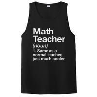 Math Teacher Definition Funny Back To School First Day PosiCharge Competitor Tank