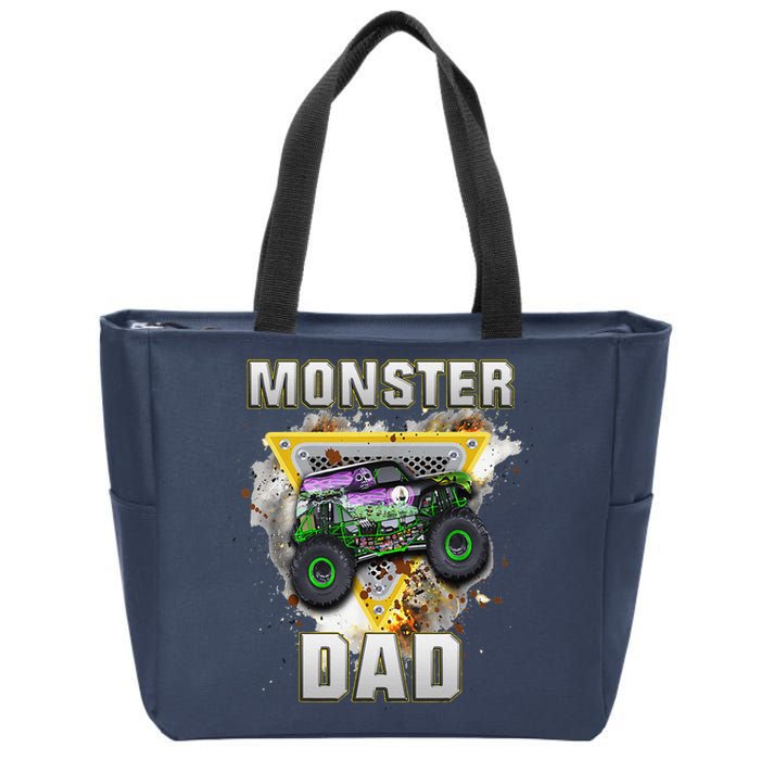 Monster Truck Dad Monster Truck Are My Jam Truck Lovers Zip Tote Bag