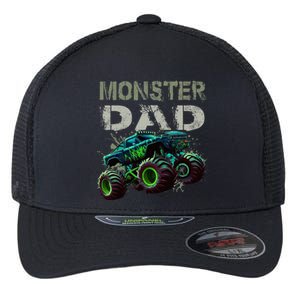 Monster Truck Dad Family Matching Monster Truck Lovers Flexfit Unipanel Trucker Cap