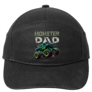 Monster Truck Dad Family Matching Monster Truck Lovers 7-Panel Snapback Hat