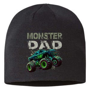 Monster Truck Dad Family Matching Monster Truck Lovers Sustainable Beanie