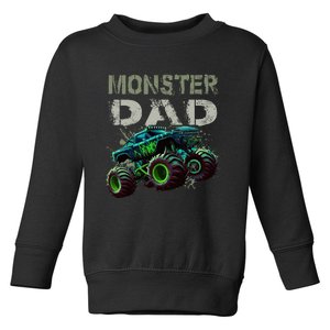 Monster Truck Dad Family Matching Monster Truck Lovers Toddler Sweatshirt