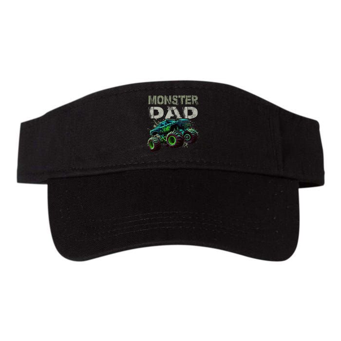 Monster Truck Dad Family Matching Monster Truck Lovers Valucap Bio-Washed Visor