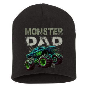 Monster Truck Dad Family Matching Monster Truck Lovers Short Acrylic Beanie