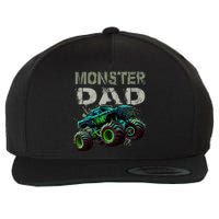 Monster Truck Dad Family Matching Monster Truck Lovers Wool Snapback Cap