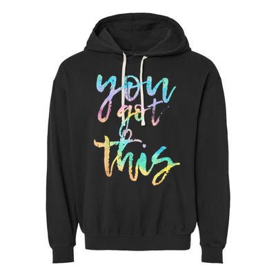 Motivational Testing Day Teacher You Got This Rock The Test Garment-Dyed Fleece Hoodie