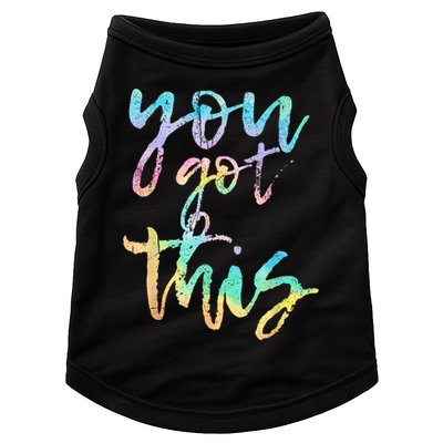 Motivational Testing Day Teacher You Got This Rock The Test Doggie Tank