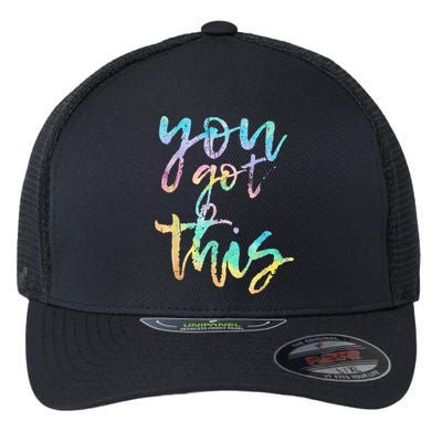 Motivational Testing Day Teacher You Got This Rock The Test Flexfit Unipanel Trucker Cap
