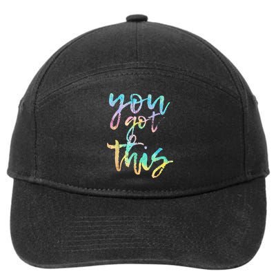 Motivational Testing Day Teacher You Got This Rock The Test 7-Panel Snapback Hat