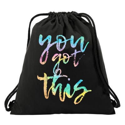 Motivational Testing Day Teacher You Got This Rock The Test Drawstring Bag