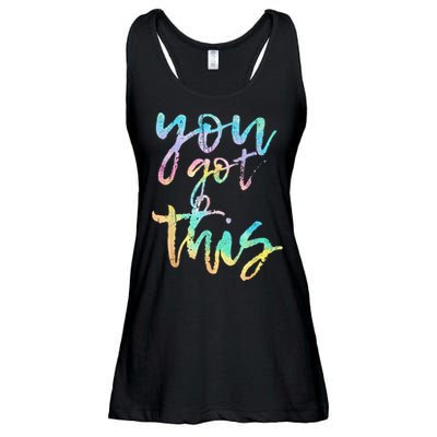 Motivational Testing Day Teacher You Got This Rock The Test Ladies Essential Flowy Tank