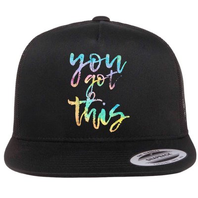 Motivational Testing Day Teacher You Got This Rock The Test Flatbill Hat