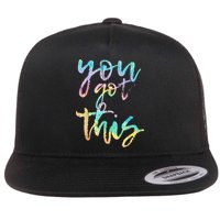 Motivational Testing Day Teacher You Got This Rock The Test Flat Bill Trucker Hat