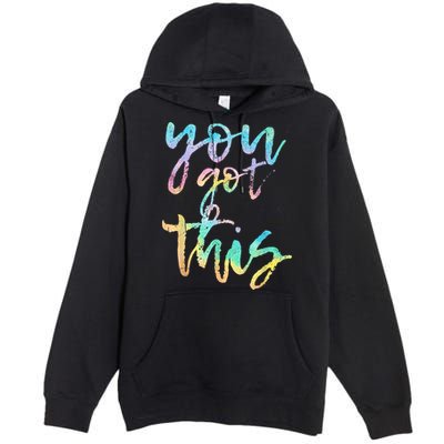 Motivational Testing Day Teacher You Got This Rock The Test Premium Pullover Hoodie
