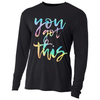 Motivational Testing Day Teacher You Got This Rock The Test Cooling Performance Long Sleeve Crew