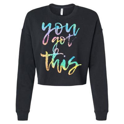 Motivational Testing Day Teacher You Got This Rock The Test Cropped Pullover Crew