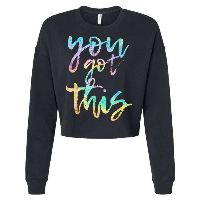 Motivational Testing Day Teacher You Got This Rock The Test Cropped Pullover Crew