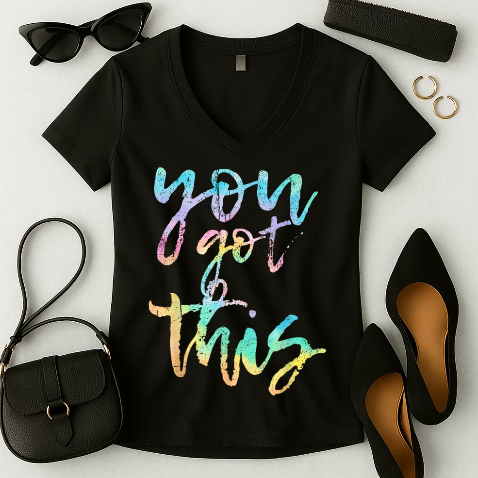 Motivational Testing Day Teacher You Got This Rock The Test Women's V-Neck T-Shirt