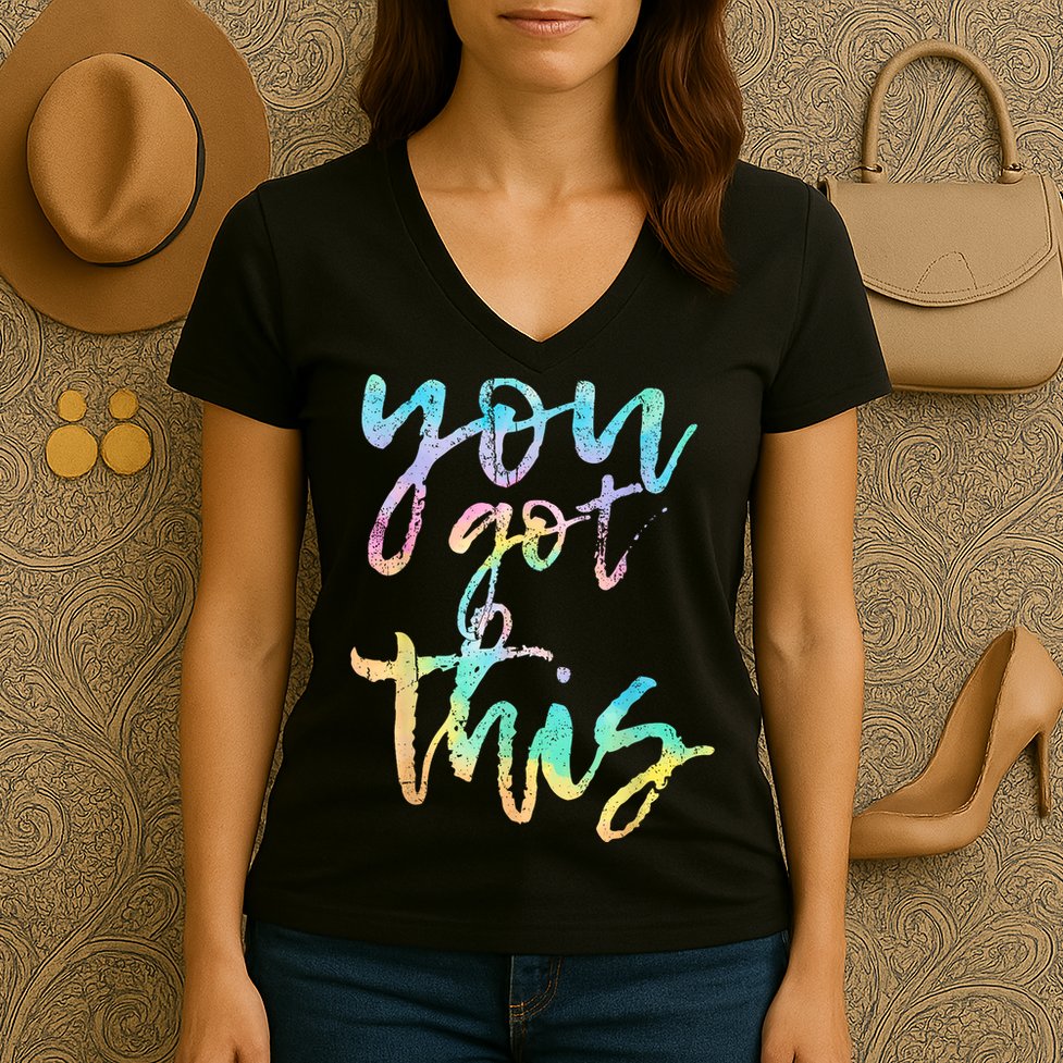 Motivational Testing Day Teacher You Got This Rock The Test Women's V-Neck T-Shirt