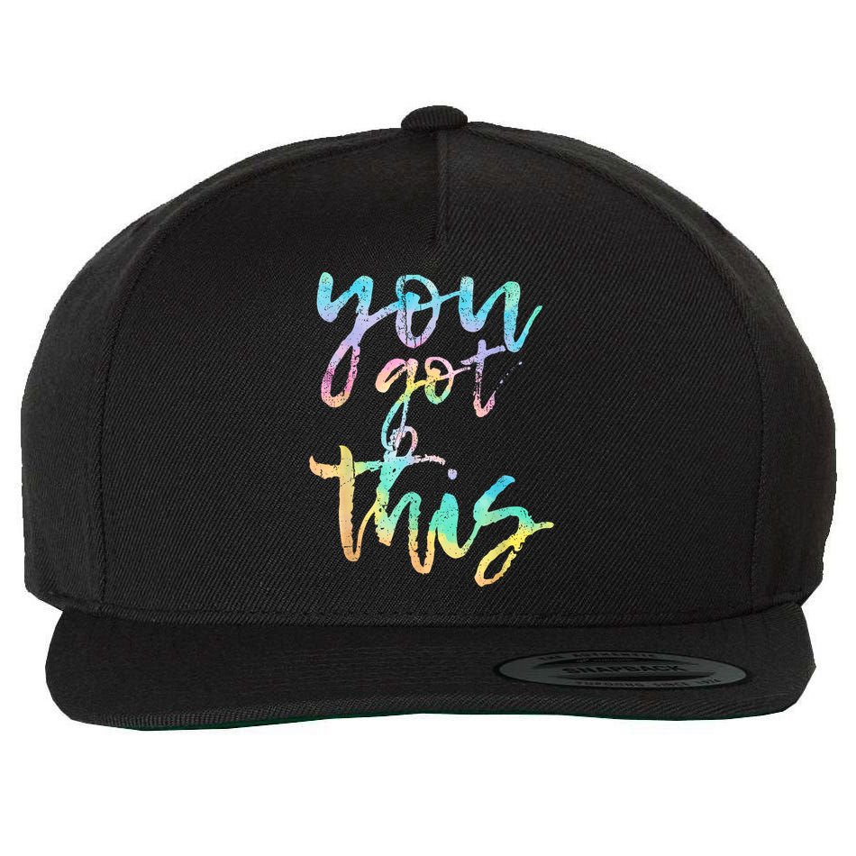Motivational Testing Day Teacher You Got This Rock The Test Wool Snapback Cap