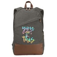 Motivational Testing Day Teacher You Got This Rock The Test Cotton Canvas Backpack