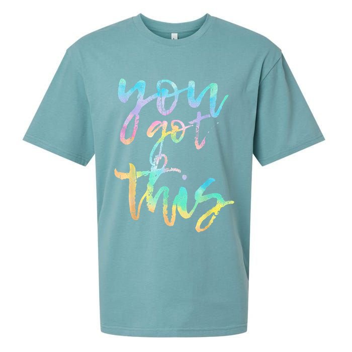 Motivational Testing Day Teacher You Got This Rock The Test Sueded Cloud Jersey T-Shirt