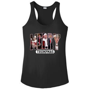 Merry Trumpmas Donald Trump 47th President Of The United States Christmas Ladies PosiCharge Competitor Racerback Tank