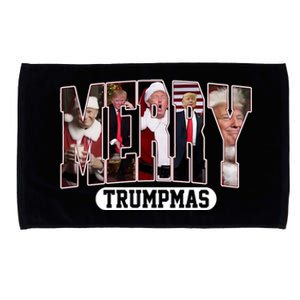 Merry Trumpmas Donald Trump 47th President Of The United States Christmas Microfiber Hand Towel