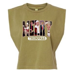 Merry Trumpmas Donald Trump 47th President Of The United States Christmas Garment-Dyed Women's Muscle Tee