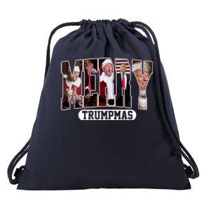 Merry Trumpmas Donald Trump 47th President Of The United States Christmas Drawstring Bag