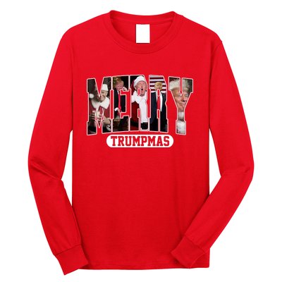 Merry Trumpmas Donald Trump 47th President Of The United States Christmas Long Sleeve Shirt