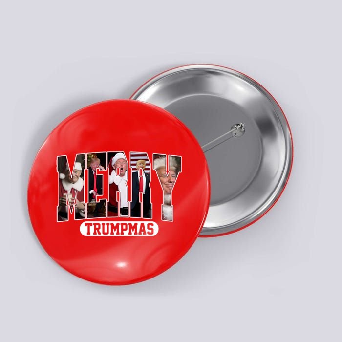 Merry Trumpmas Donald Trump 47th President Of The United States Christmas Button