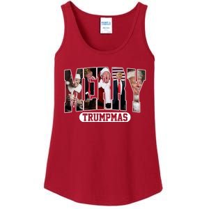 Merry Trumpmas Donald Trump 47th President Of The United States Christmas Ladies Essential Tank