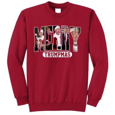 Merry Trumpmas Donald Trump 47th President Of The United States Christmas Tall Sweatshirt