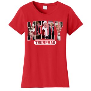 Merry Trumpmas Donald Trump 47th President Of The United States Christmas Women's T-Shirt