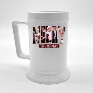 Merry Trumpmas Donald Trump 47th President Of The United States Christmas Beer Stein