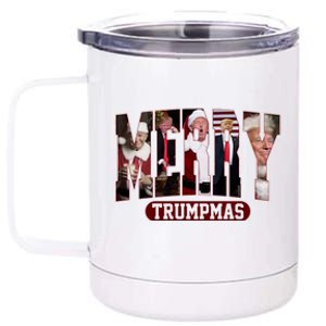 Merry Trumpmas Donald Trump 47th President Of The United States Christmas 12 oz Stainless Steel Tumbler Cup