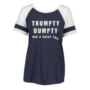 Meme Trumpty Dumpty Had A Great Fall Funny Humor Anti Trump Shirt Joke Enza Ladies Jersey Colorblock Tee