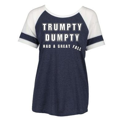 Meme Trumpty Dumpty Had A Great Fall Funny Humor Anti Trump Shirt Joke Enza Ladies Jersey Colorblock Tee