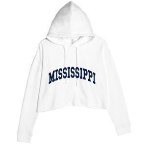 Mississippi Throwback Design Classic Crop Fleece Hoodie