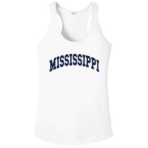 Mississippi Throwback Design Classic Ladies PosiCharge Competitor Racerback Tank