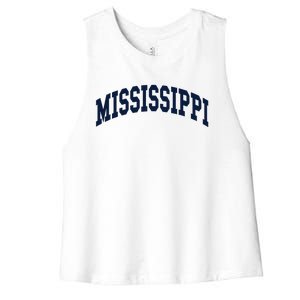 Mississippi Throwback Design Classic Women's Racerback Cropped Tank