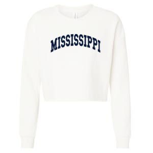 Mississippi Throwback Design Classic Cropped Pullover Crew