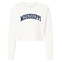 Mississippi Throwback Design Classic Cropped Pullover Crew