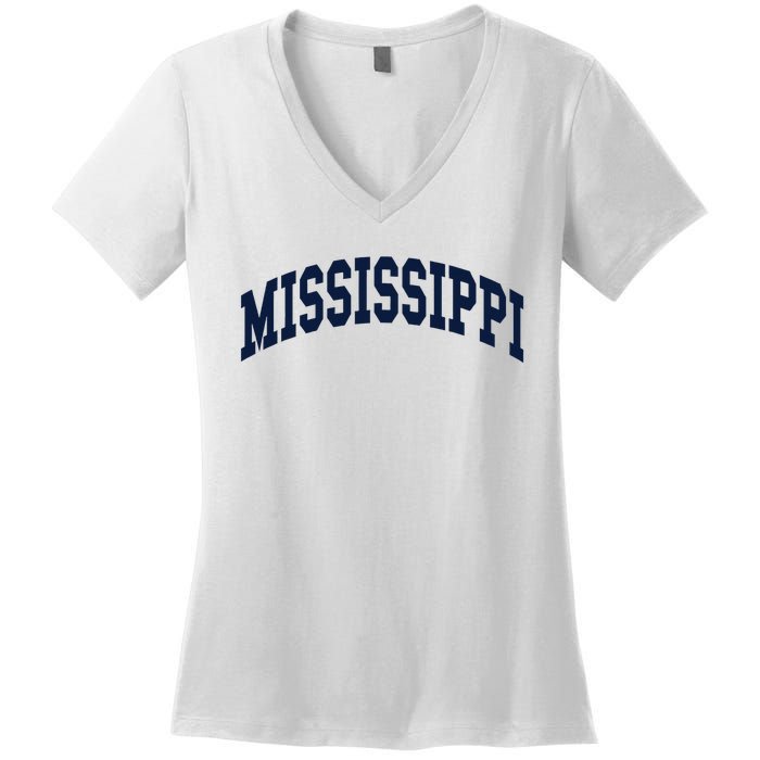 Mississippi Throwback Design Classic Women's V-Neck T-Shirt