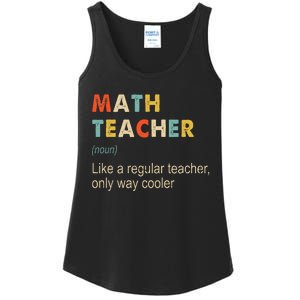 Math Teacher Definition Funny Teaching School Ladies Essential Tank