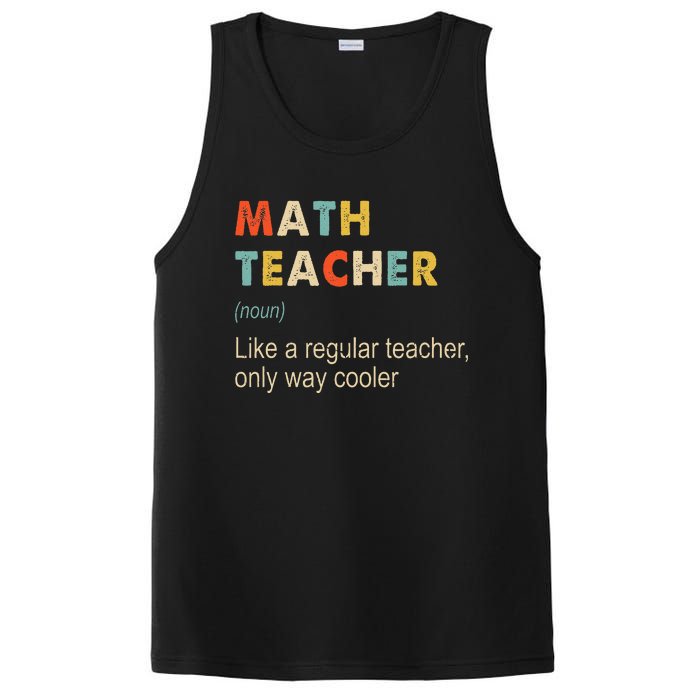 Math Teacher Definition Funny Teaching School PosiCharge Competitor Tank