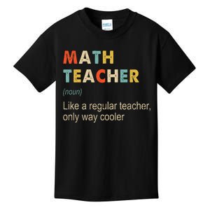 Math Teacher Definition Funny Teaching School Kids T-Shirt